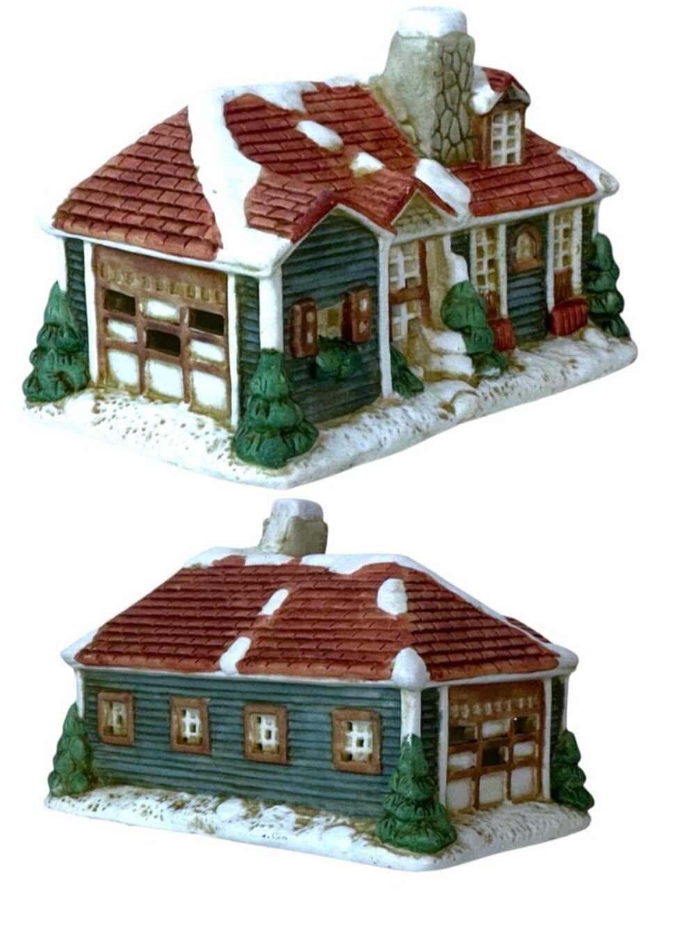 Vintage Lighted House American MCM Porcelain Hand Painted Christmas Holiday 1993 - Picture 11 of 16